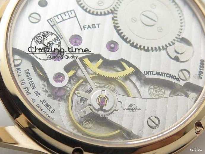 MIROTIME 0207 Compact Portuguese IW545409 RG ZF 1:1 Best Edition White Dial On Brown Leather Strap A 7336